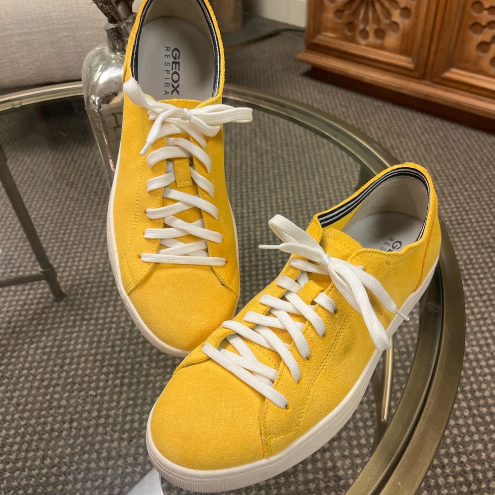Geox Yellow Sneakers with White Accents
